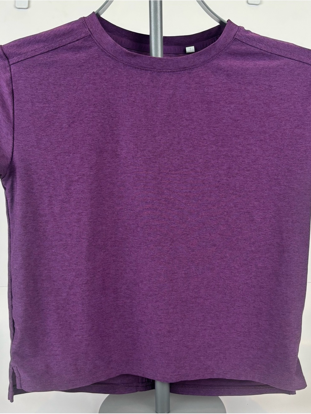 DSG Girls Heather Purple Short Sleeve Active Tee Shirt Size M 10-12